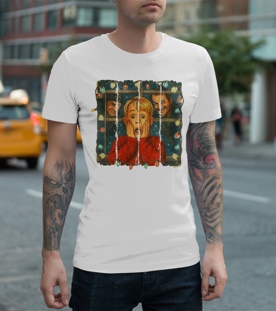 Kevin McCallister Home Alone Merry Christmas With Harry And Marv T-Shirt