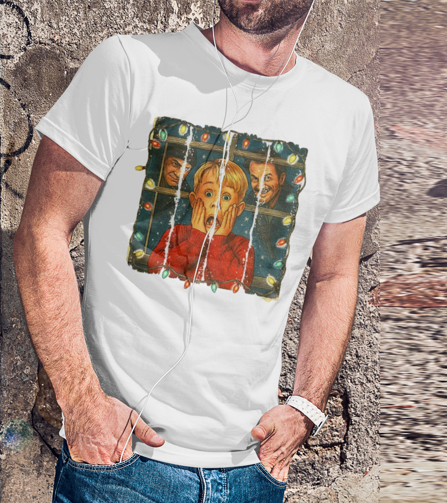 Kevin McCallister Home Alone Merry Christmas With Harry And Marv T-Shirt