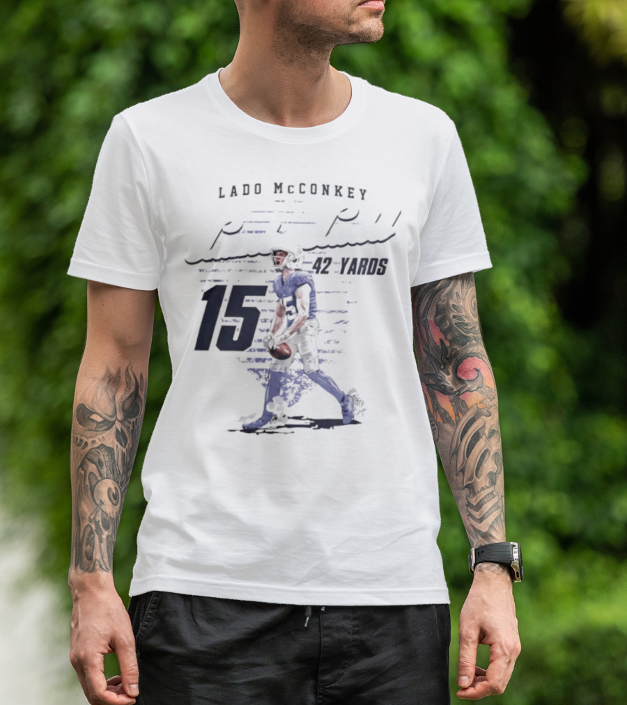 Ladd McConkey Punt Return 42 Yards 15 T-Shirt