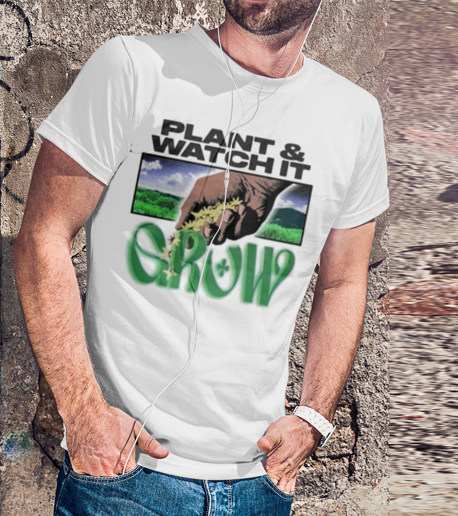 Plant & It Grow Hand With Nature Scenery T-Shirt