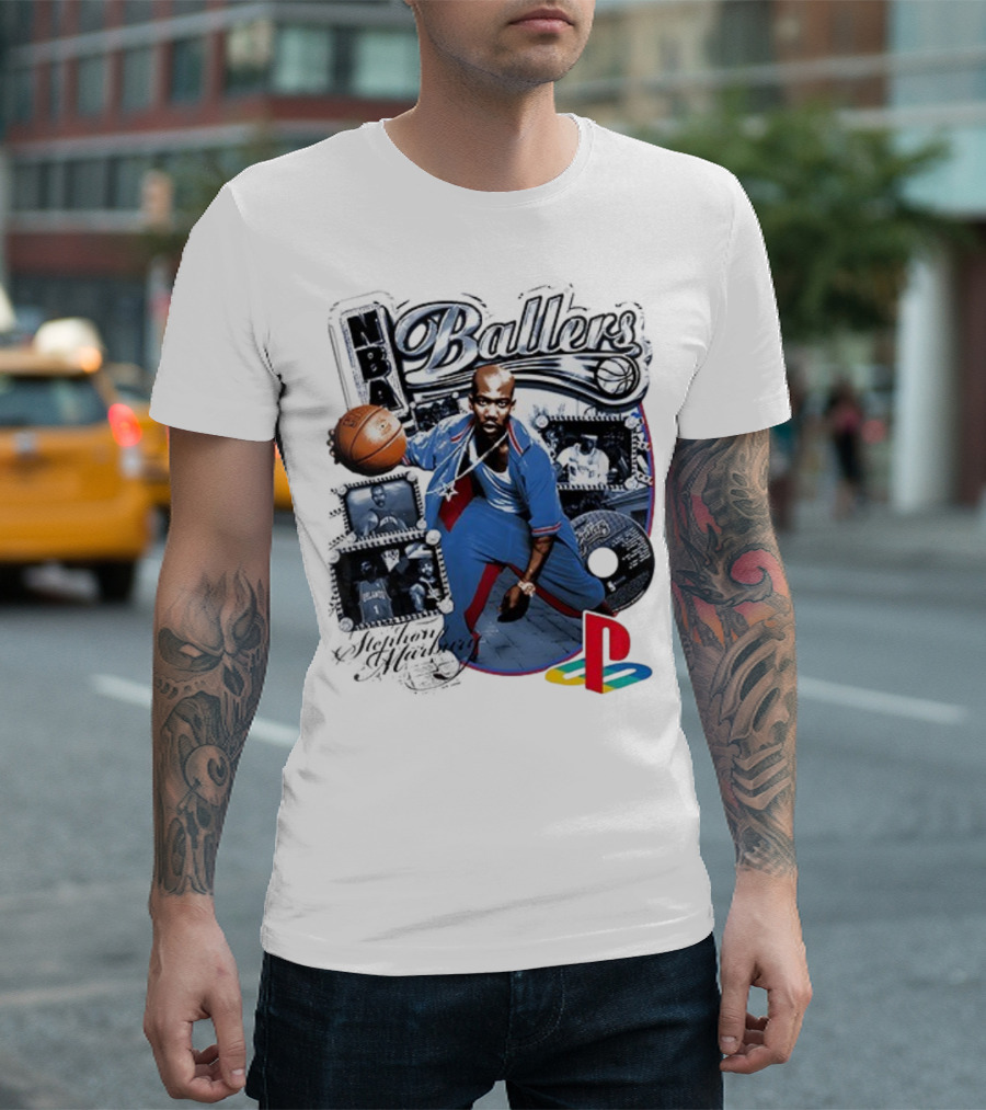 NBA Ballers Stephon Marbury PS2 Experience Fantasy Lifestyle Of An NBA Superstar T-Shirt