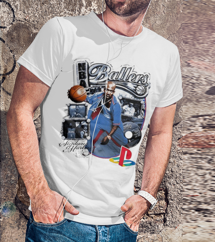 NBA Ballers Stephon Marbury PS2 Experience Fantasy Lifestyle Of An NBA Superstar T-Shirt