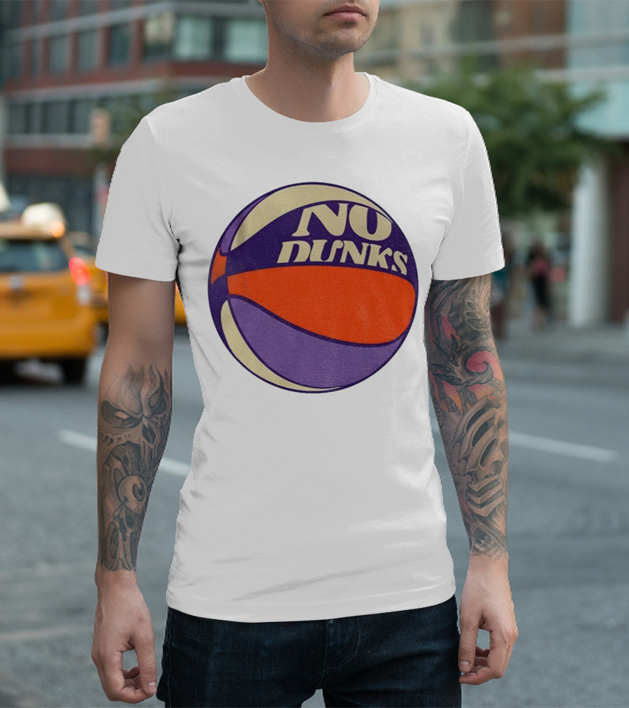 No Dunks Retro Style Basketball NBA Vintage Sports Aesthetic T-Shirt