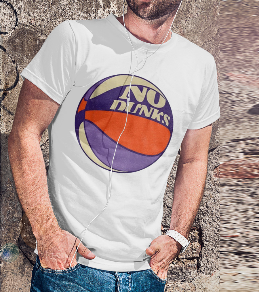 No Dunks Retro Style Basketball NBA Vintage Sports Aesthetic T-Shirt