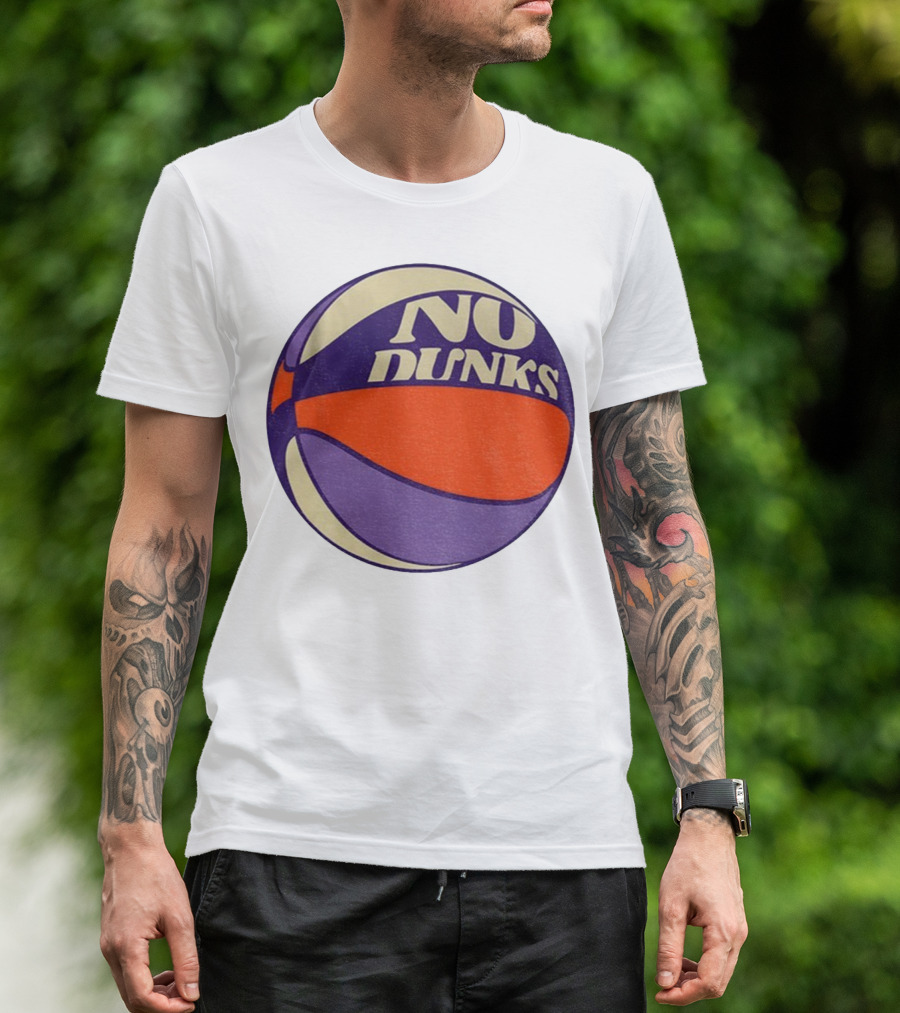 No Dunks Retro Style Basketball NBA Vintage Sports Aesthetic T-Shirt