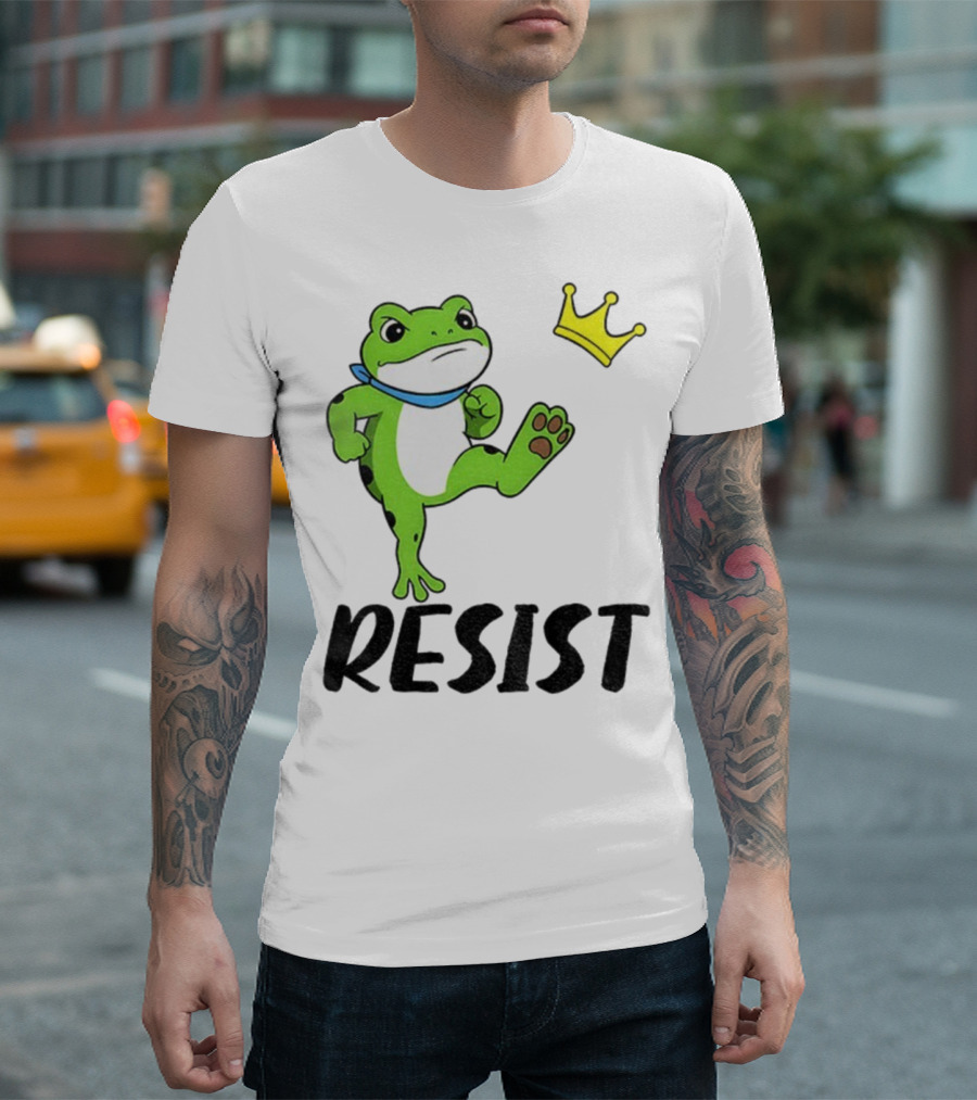Resist Portland Frog Kicks Crown Political Anti Maga T-Shirt