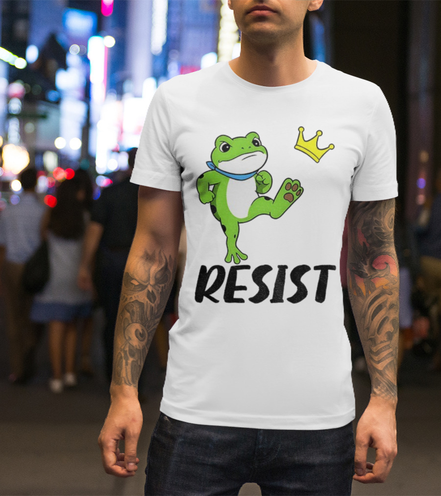 Resist Portland Frog Kicks Crown Political Anti Maga T-Shirt
