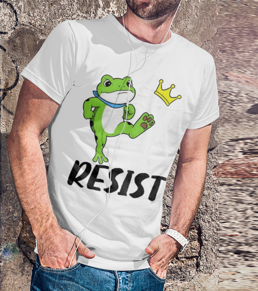 Resist Portland Frog Kicks Crown Political Anti Maga T-Shirt