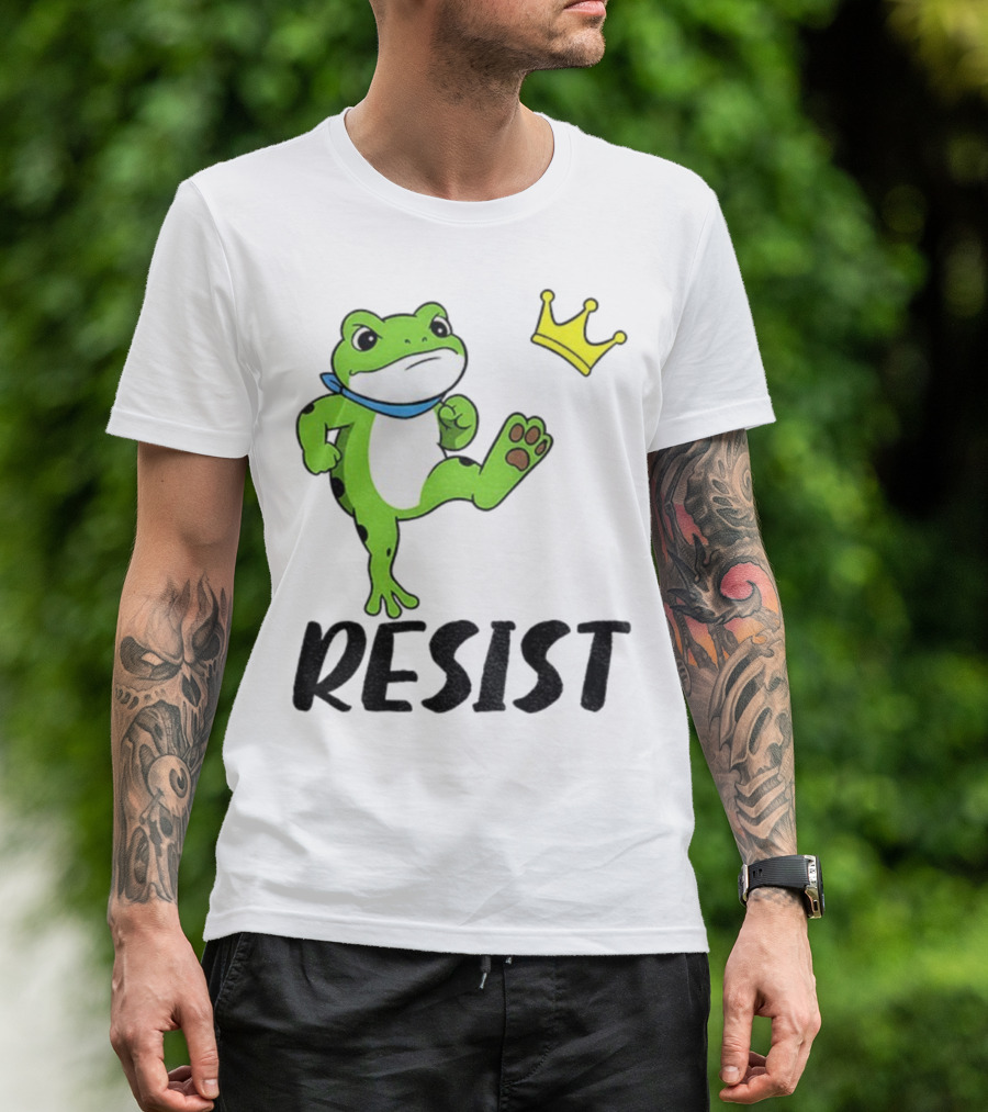 Resist Portland Frog Kicks Crown Political Anti Maga T-Shirt