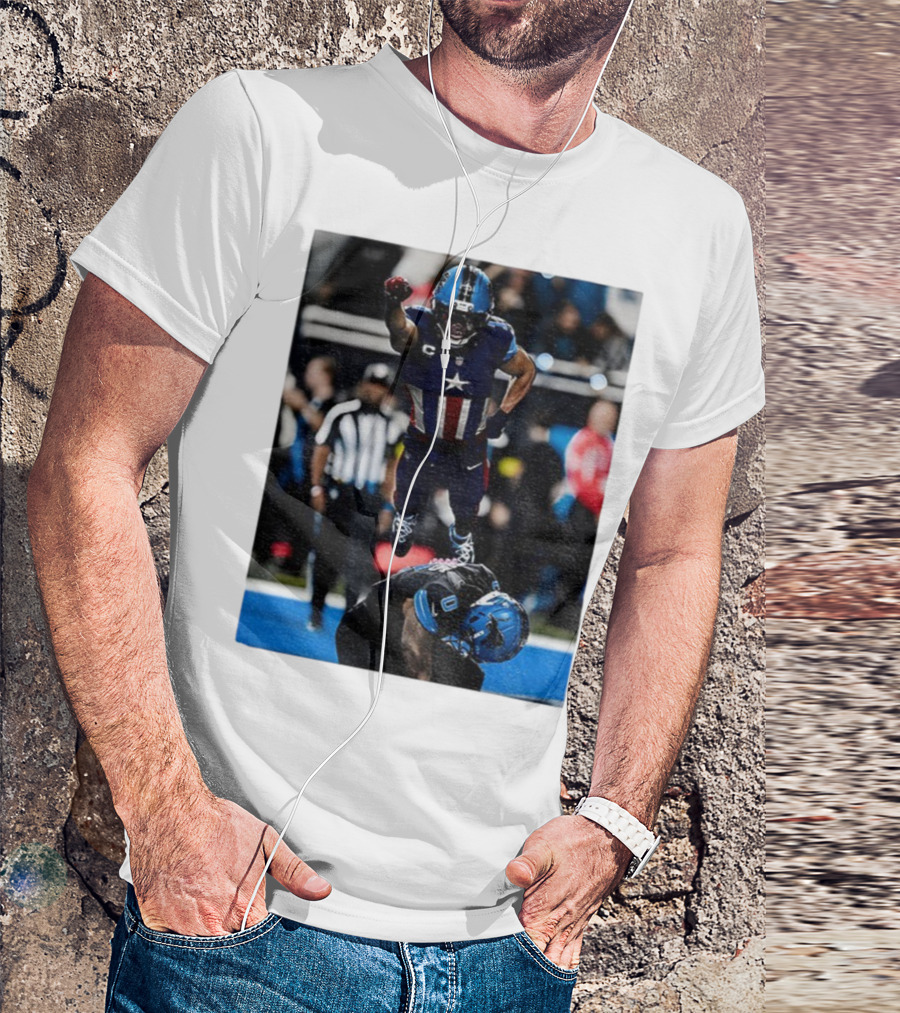 Detroit Lions Amon Ra St Brown Jahmyr Gibbs Captain America Spider-Man NFL Football T-Shirt
