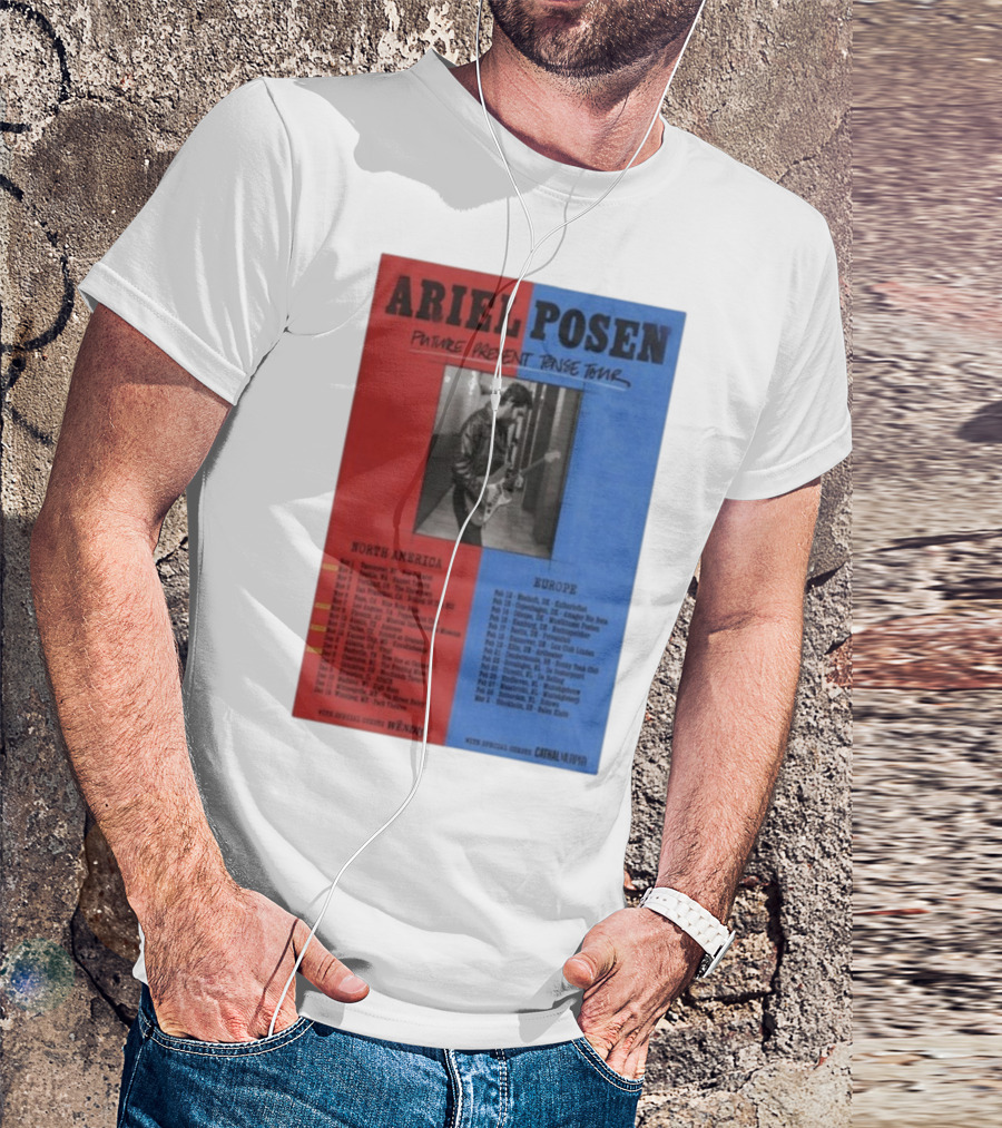 Ariel Posen Future Present Tense Tour North America Europe 2025 2026 Special Guests Wendigo Cathal Murphy T-Shirt