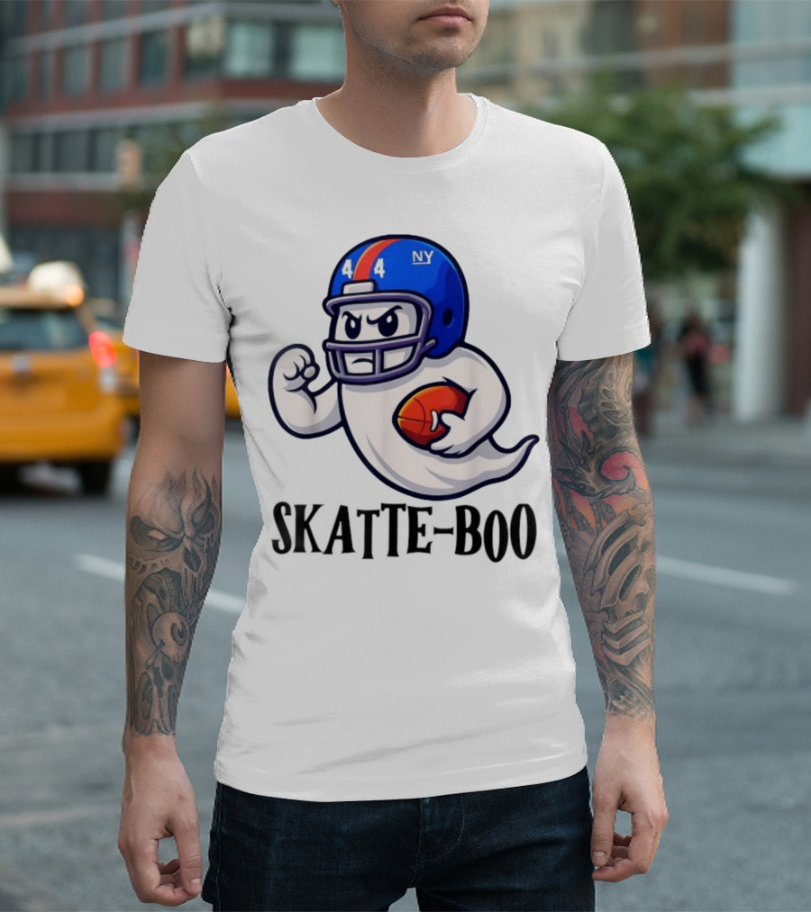 New York Giants Skatte-Boo Ghost Halloween Football Spirit T-Shirt