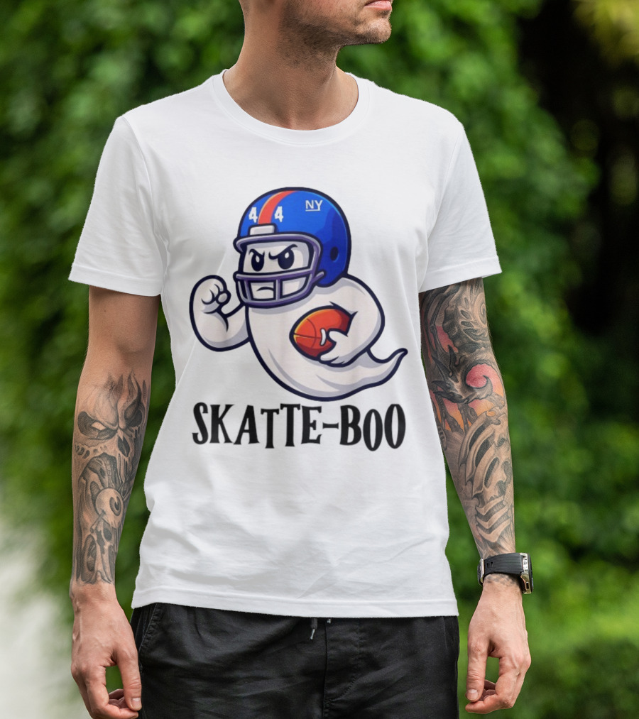 New York Giants Skatte-Boo Ghost Halloween Football Spirit T-Shirt