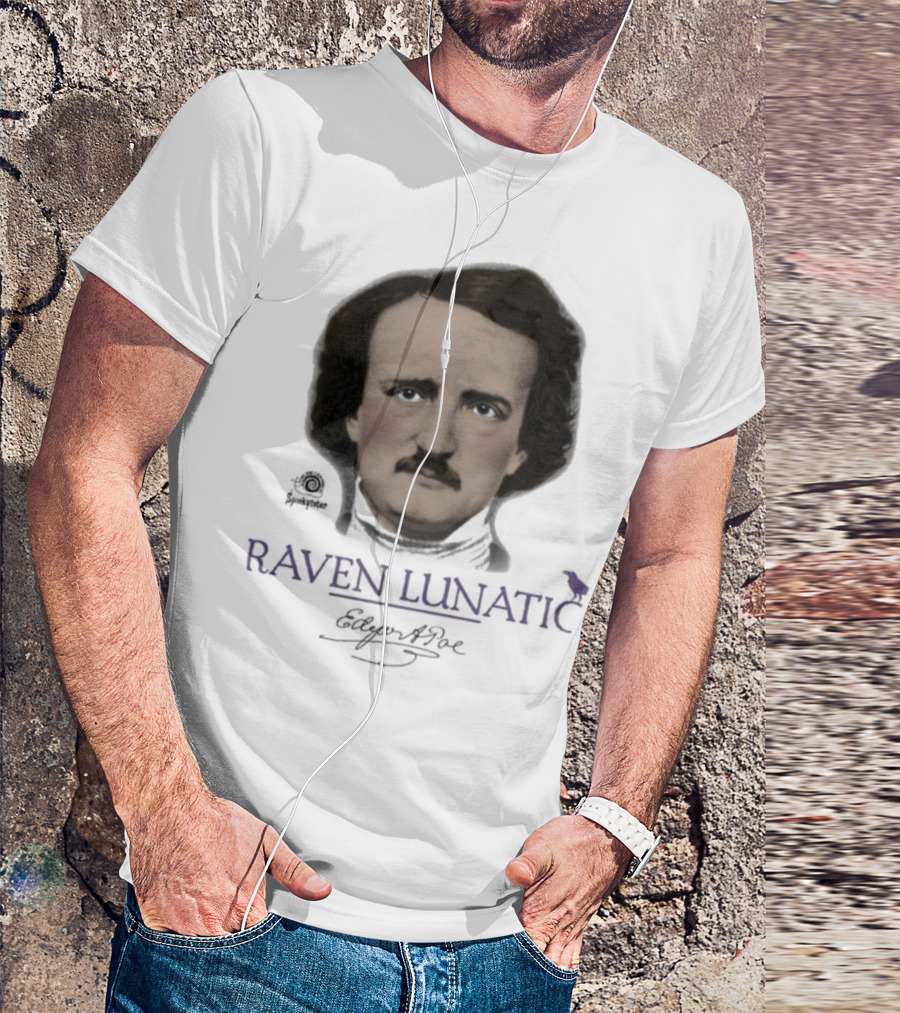Raven Lunatic Edgar Allan Poe T-Shirt