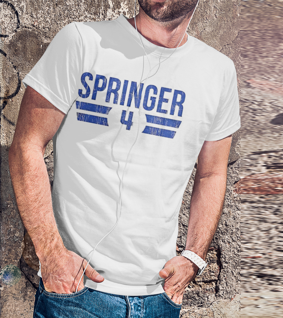 Springer Number 4 Vintage Toronto Blue Jays Baseball 2025 T-Shirt