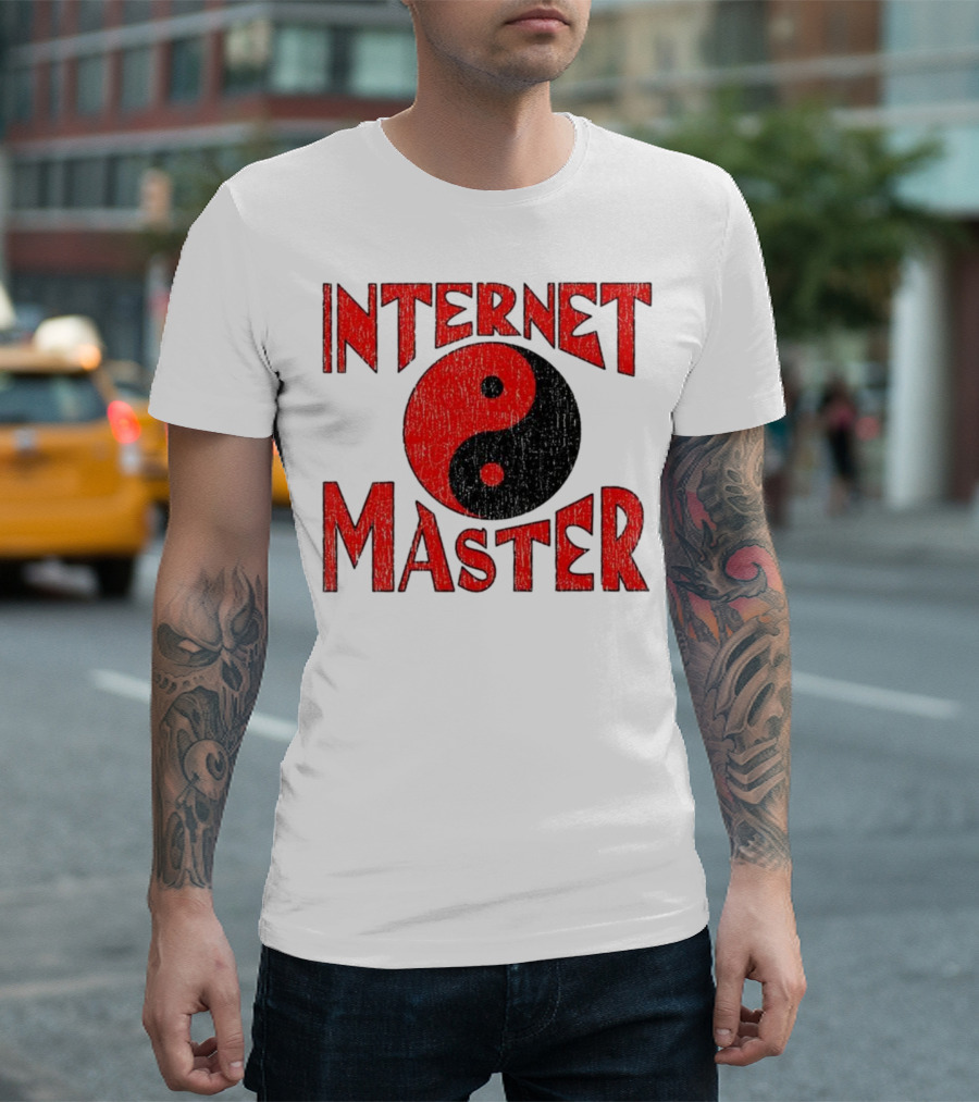 Internet Master Yin Yang Symbol Retro Design T-Shirt
