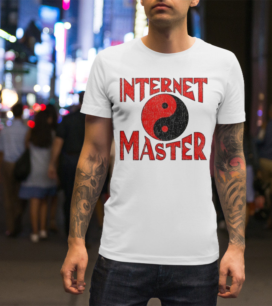 Internet Master Yin Yang Symbol Retro Design T-Shirt