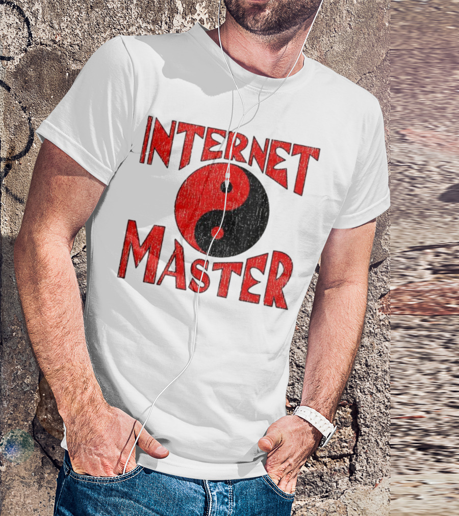 Internet Master Yin Yang Symbol Retro Design T-Shirt