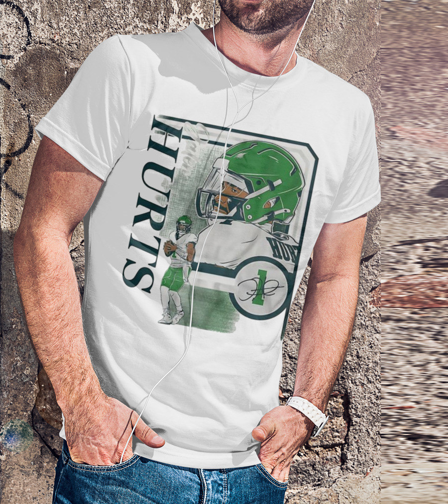 Jalen Hurts Philadelphia Eagles Football Collage Frame Signature HURTS 1 T-Shirt
