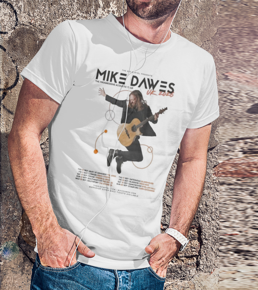 Mike Dawes UK Tour 2026 Progressive Acoustic Experience T-Shirt