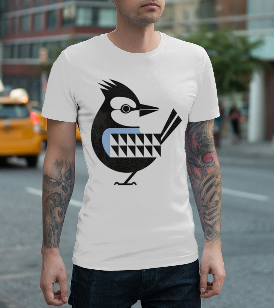 Toronto Blue Jays Retro Blue Bird Baseball Illustration T-Shirt