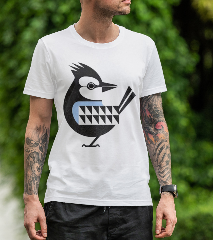 Toronto Blue Jays Retro Blue Bird Baseball Illustration T-Shirt