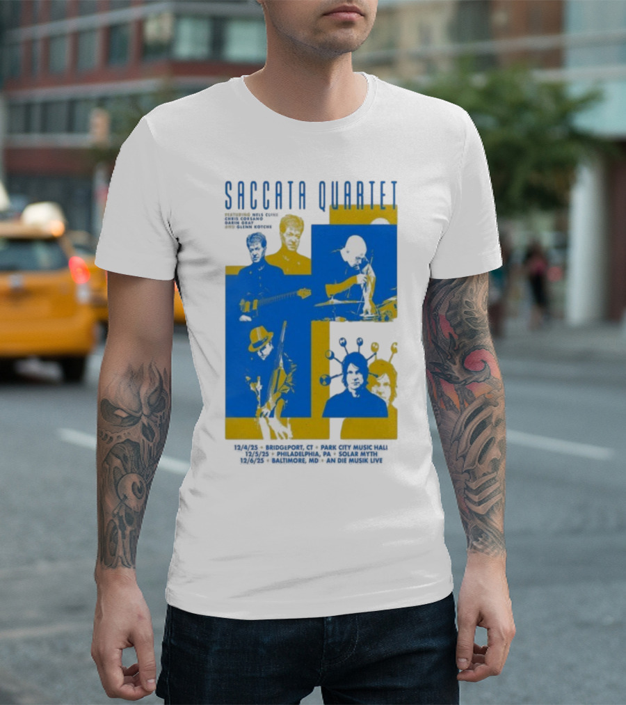 Saccata Quartet Tour December 2025 European Jazz Fusion Concert Dates T-Shirt