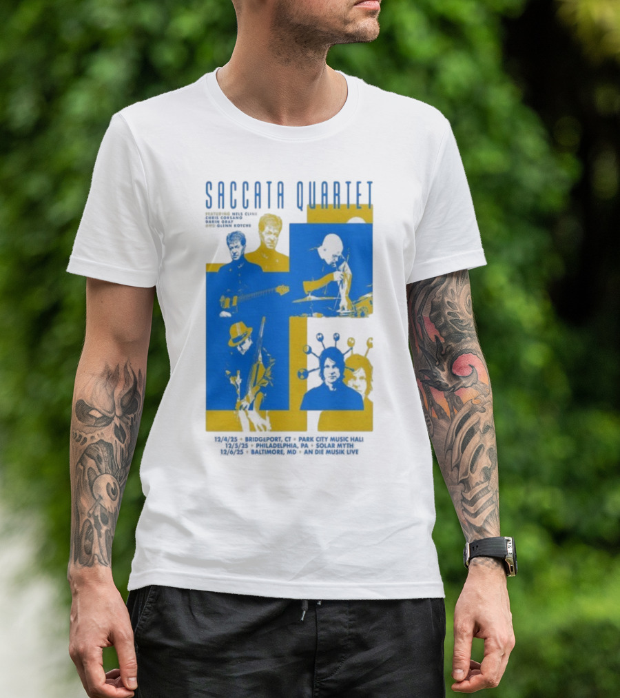 Saccata Quartet Tour December 2025 European Jazz Fusion Concert Dates T-Shirt