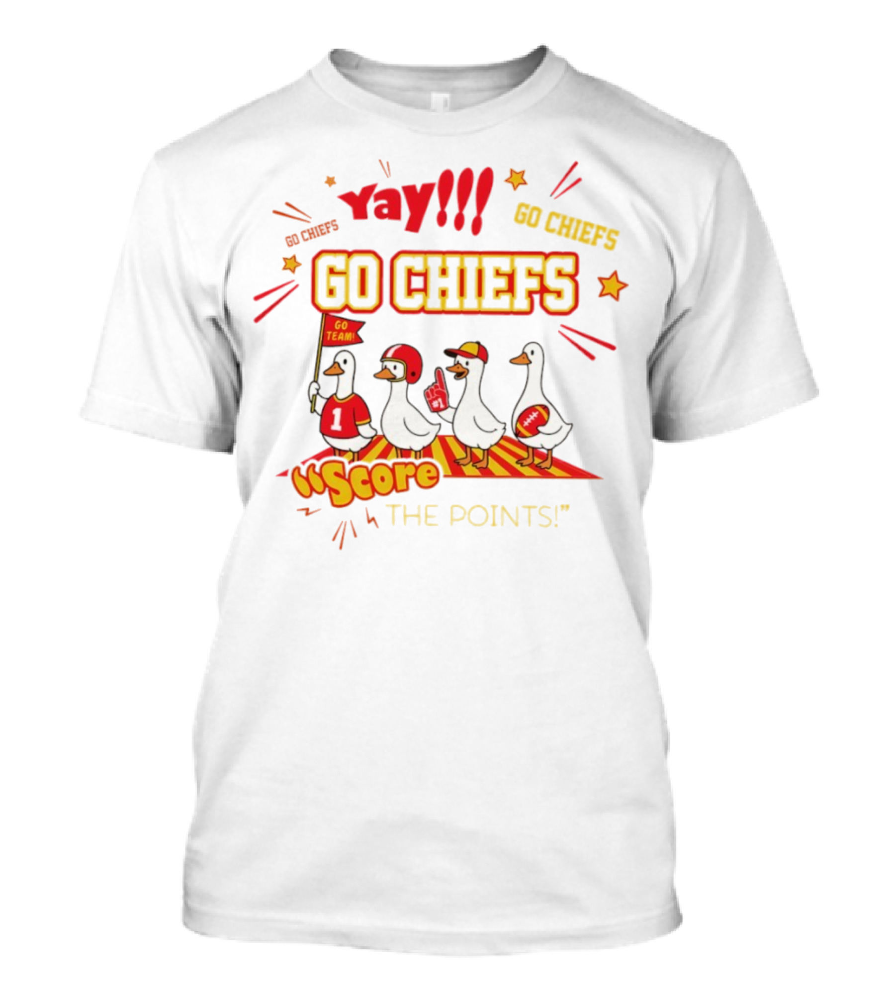 Yay Go Chiefs Score The Points Go Team Yay 2025 T-Shirt