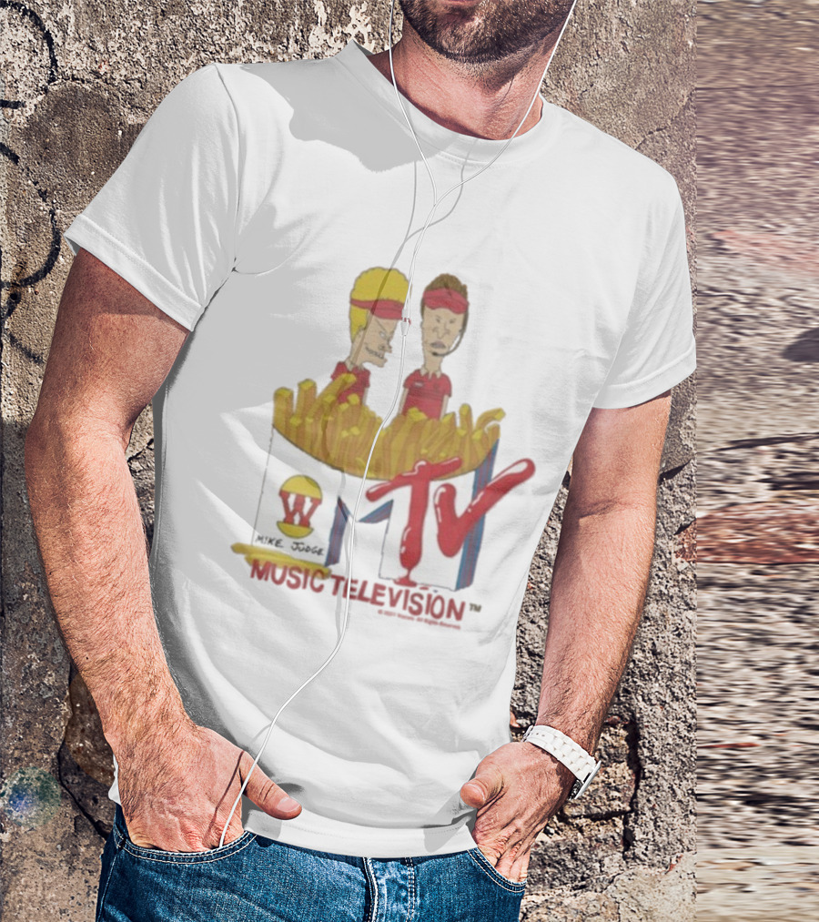 Beavis And Butt-Head MTV Mike Judge Burger World Music Television T-Shirt