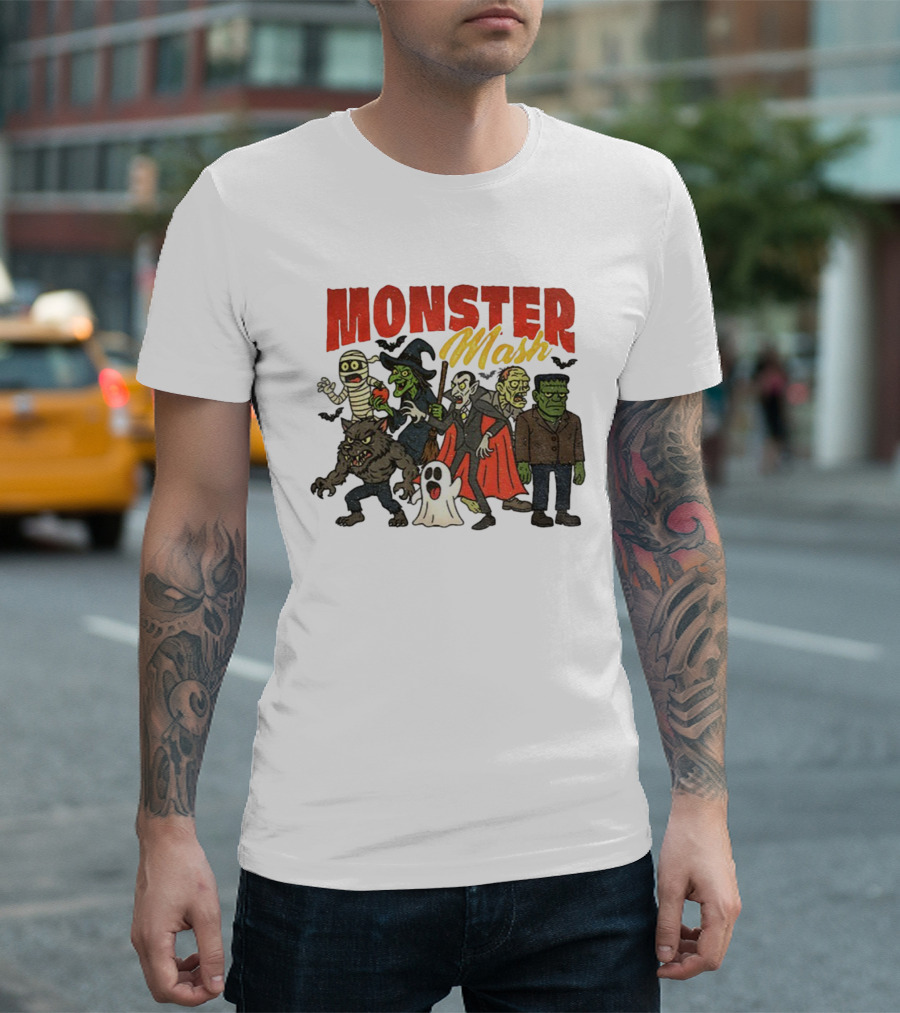 Monster Mash Vintage Horror Movie Vampire Monster Bash T-Shirt
