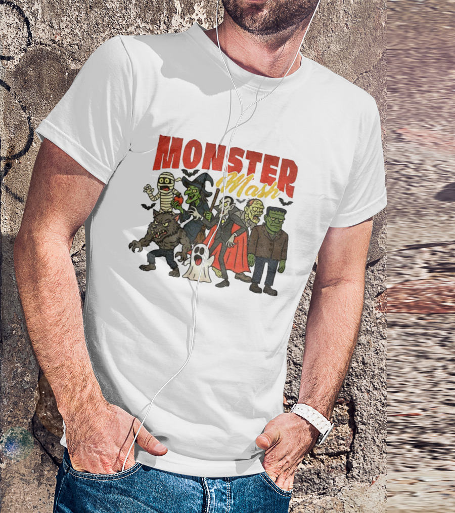 Monster Mash Vintage Horror Movie Vampire Monster Bash T-Shirt