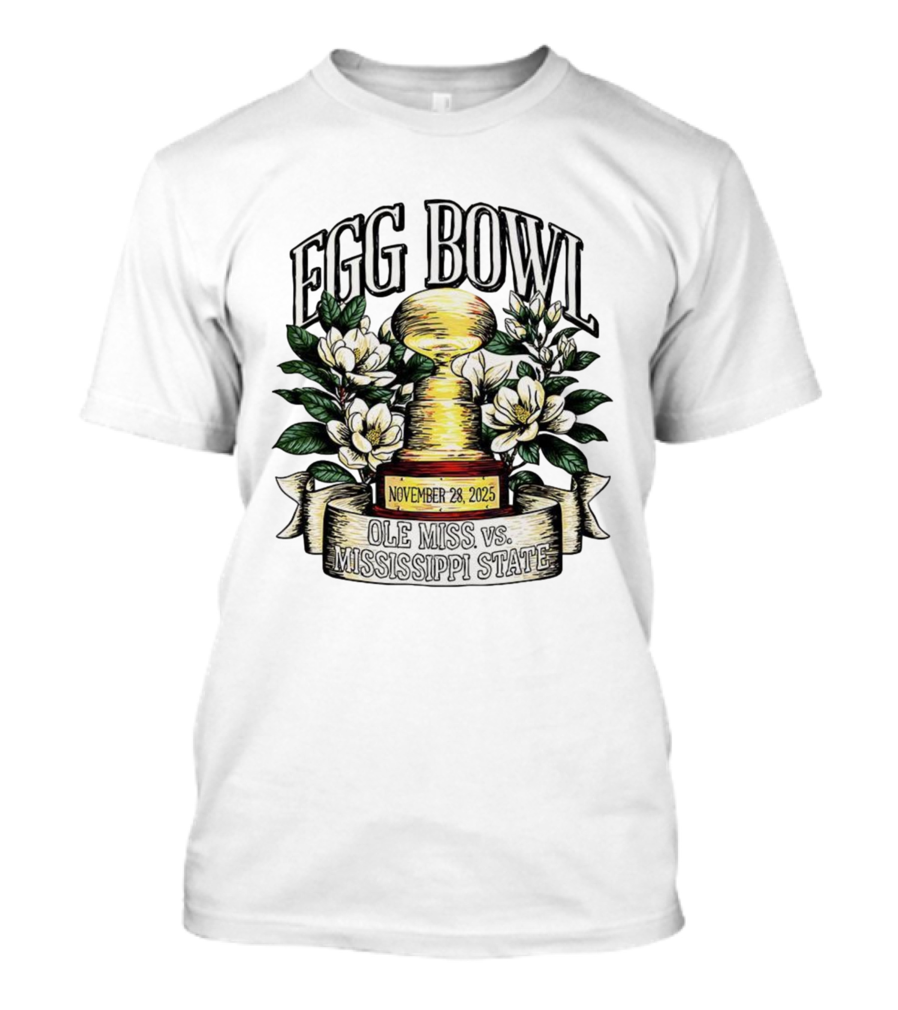 Egg Bowl November 28 2025 Ole Miss Vs Mississippi State Trophy Magnolia T-Shirt