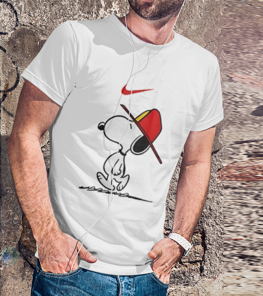 Snoopy Firefighter Nike Once Upon A Time I Was Innocent Then I Joined The Fire Department T-Shirt