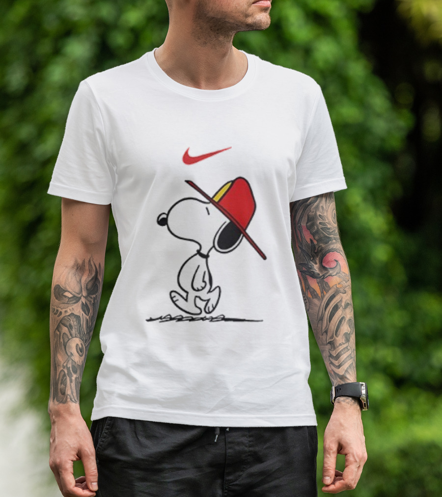 Snoopy Firefighter Nike Once Upon A Time I Was Innocent Then I Joined The Fire Department T-Shirt