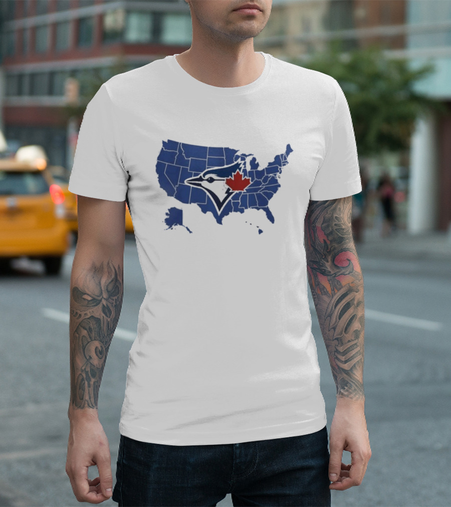 Toronto Blue Jays USA Map Who America Supports World Series T-Shirt