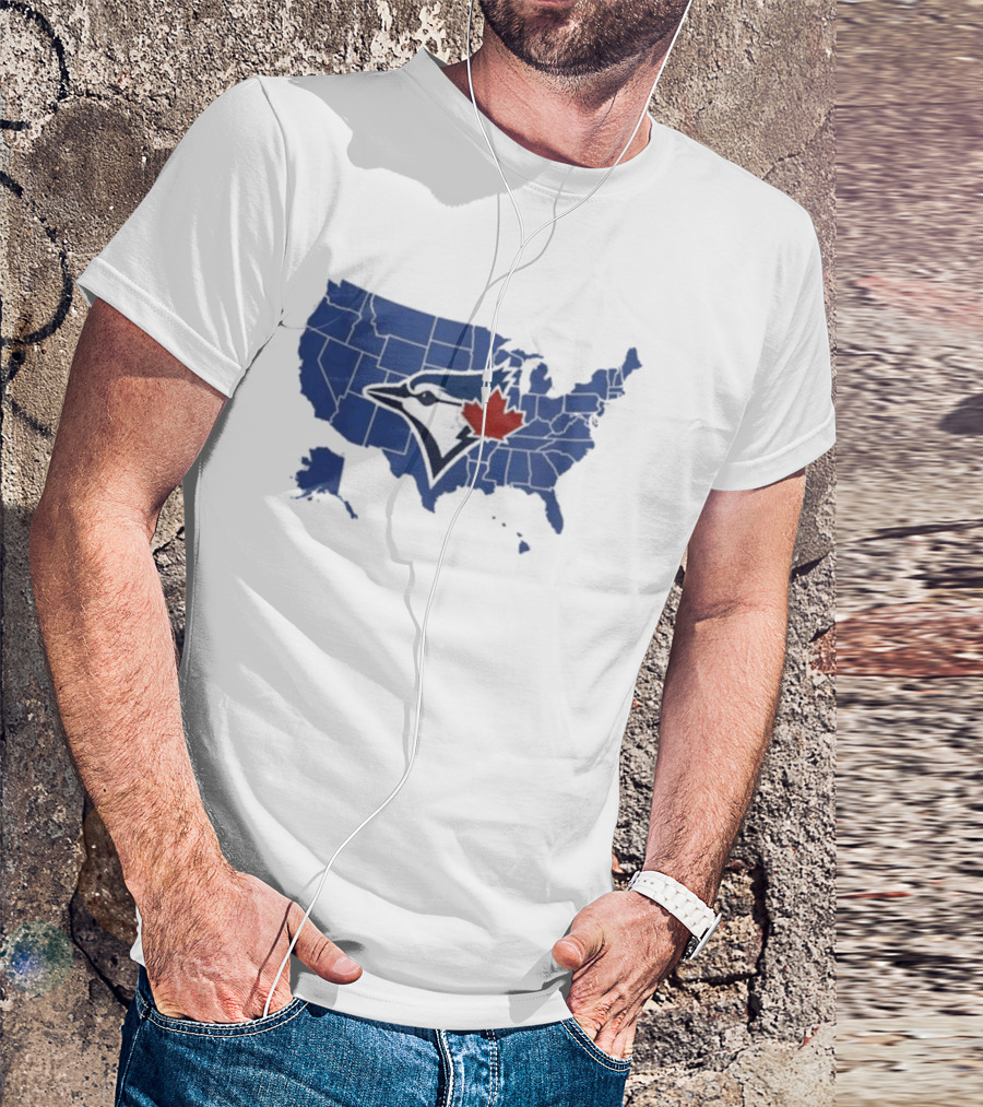 Toronto Blue Jays USA Map Who America Supports World Series T-Shirt