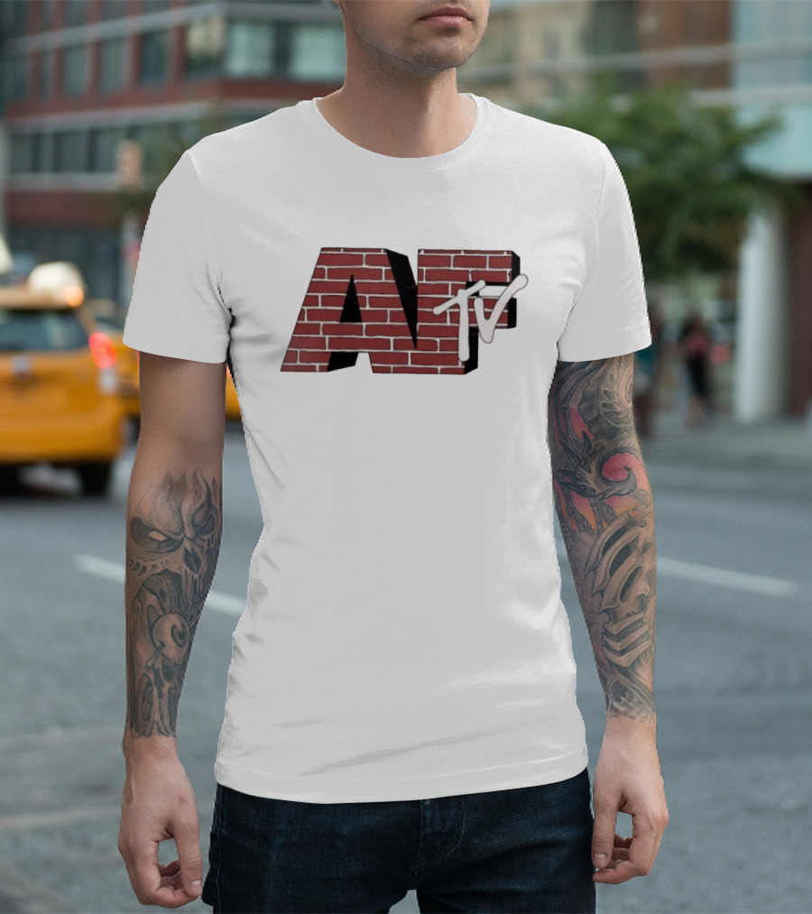 AFTV Brick Pattern Television Logo T-Shirt