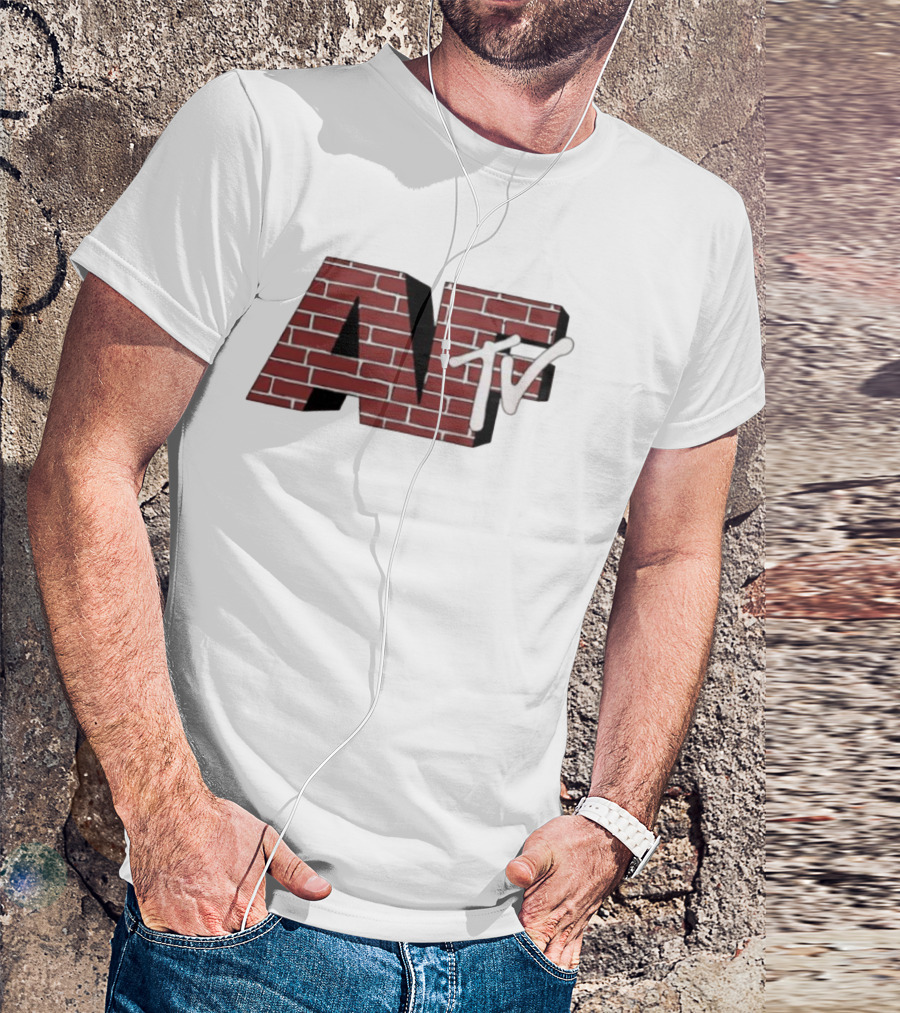 AFTV Brick Pattern Television Logo T-Shirt