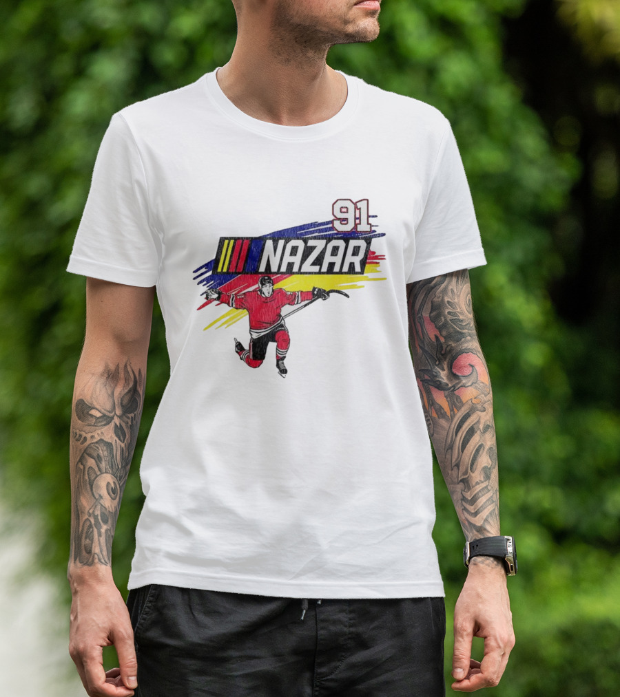 Chicago Blackhawks Nazar 91 Hockey Team Player Sportswear T-Shirt