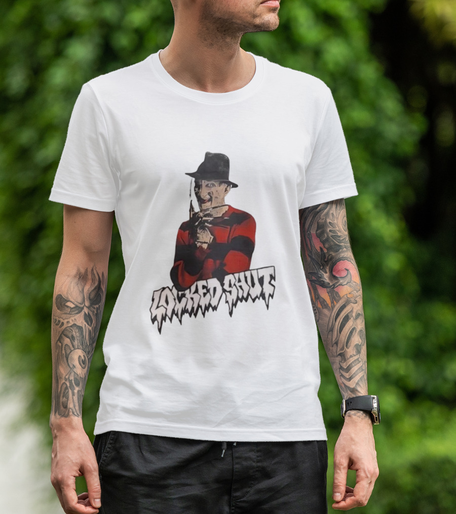 Freddy Krueger Locked Shut Nightmare Horror Character T-Shirt