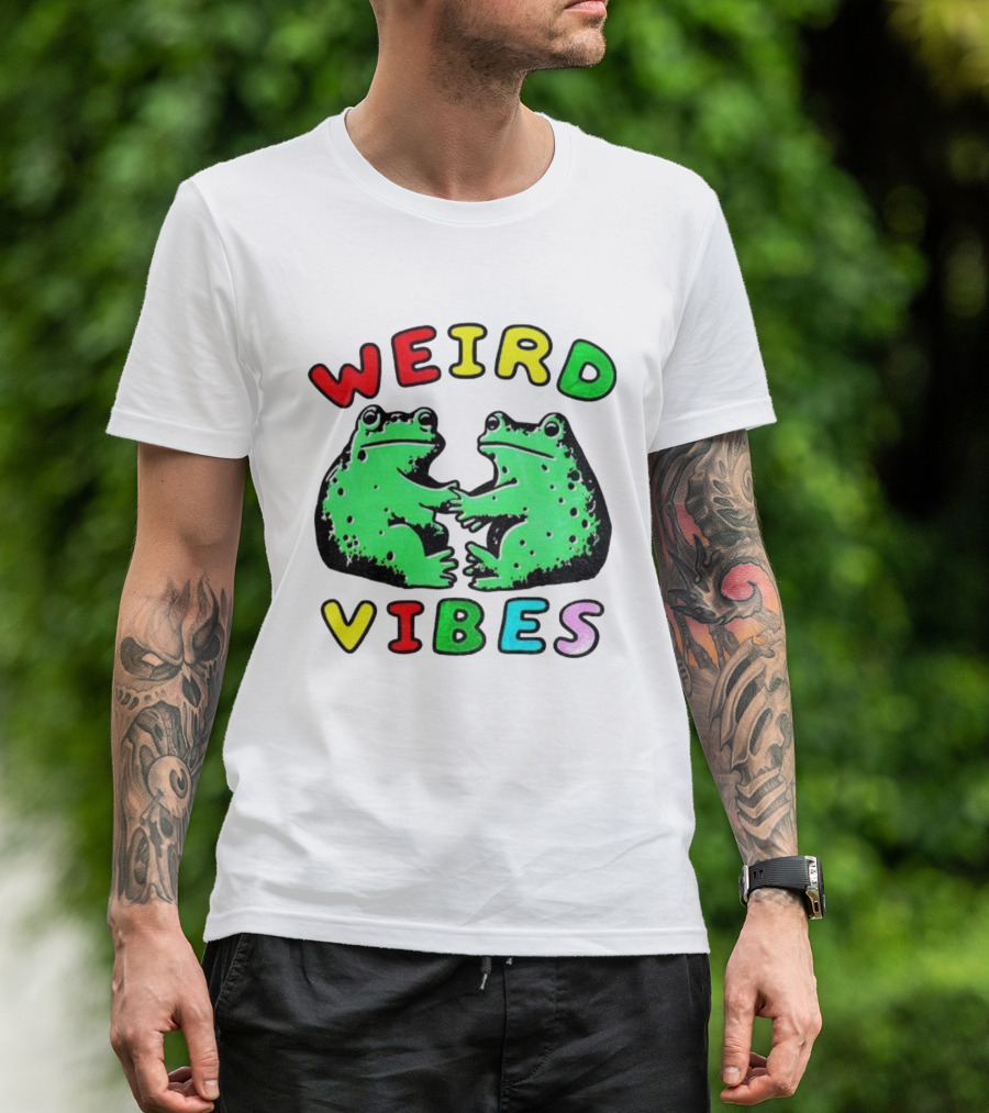 Weird Vibes Funny Frog Cottagecore Toad T-Shirt