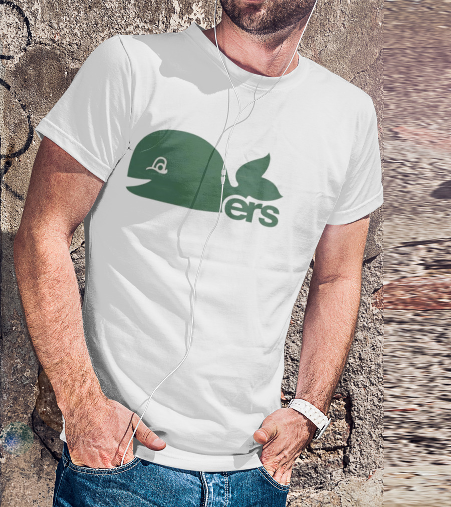 Whalers Retro Whale Tail Design With Whale And 'ers T-Shirt