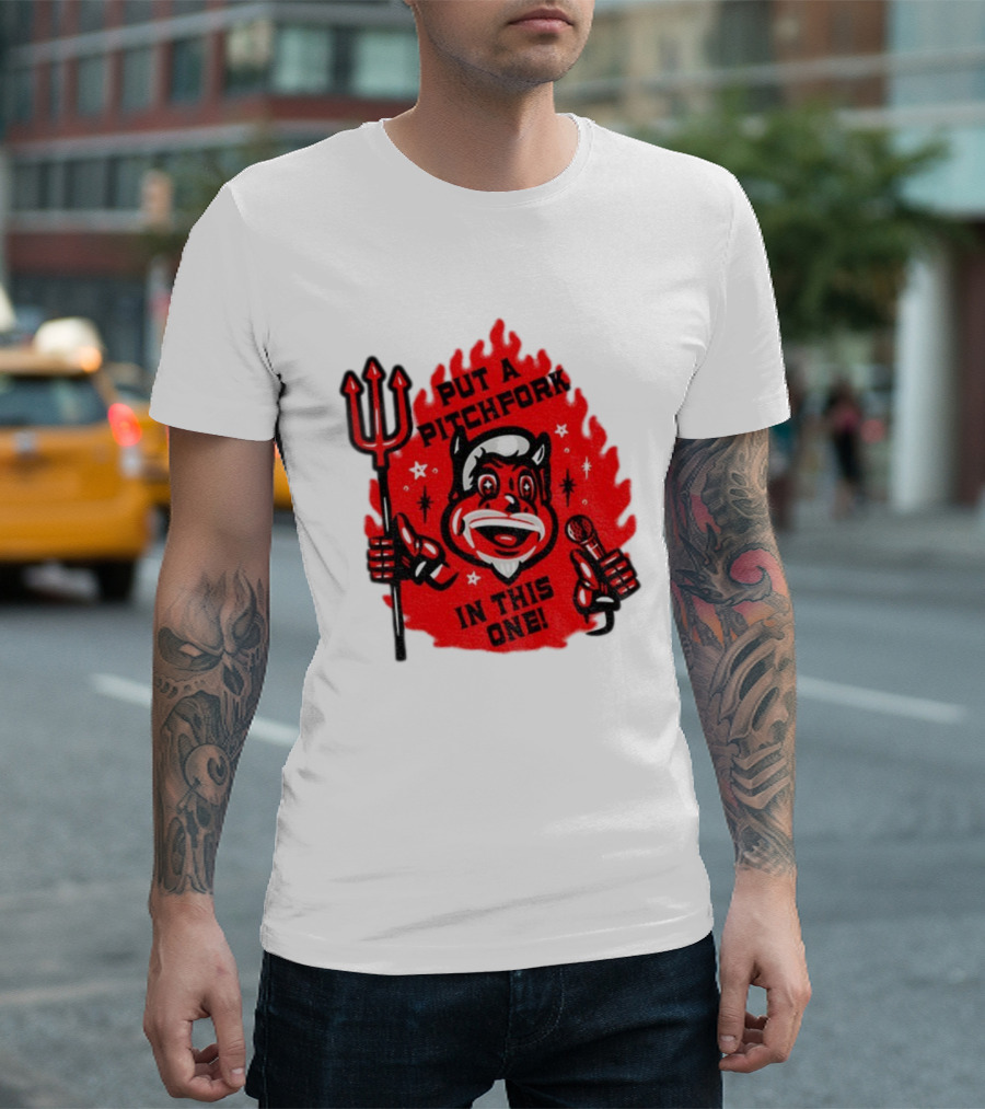 New Jersey Put A Pitchfork In This One NHL Devil Flame Retro T-Shirt