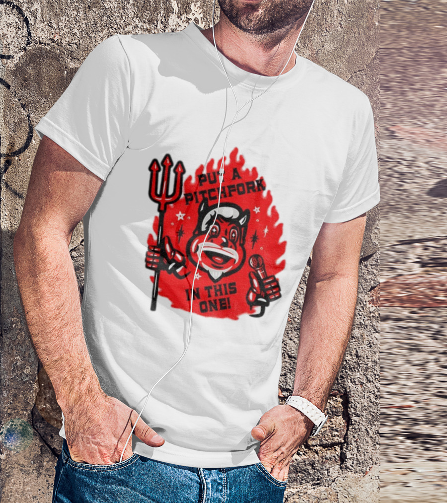 New Jersey Put A Pitchfork In This One NHL Devil Flame Retro T-Shirt