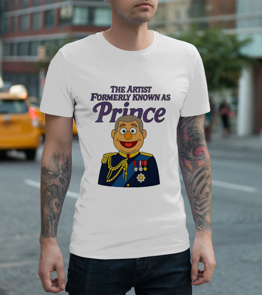 The Artist Formerly Known As Prince Andrew Caricature Royal Cartoon T-Shirt