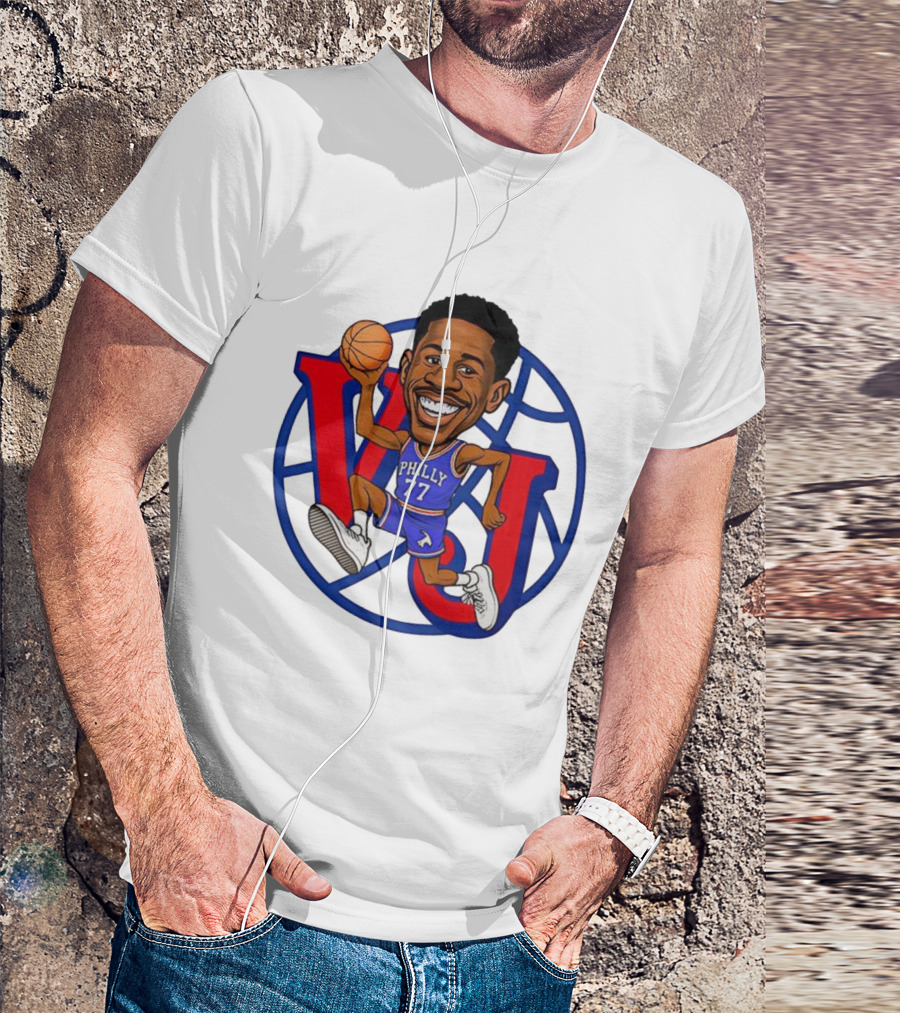 V J Philly 77 Basketball Player With Ball T-Shirt