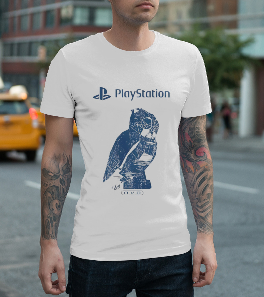 PlayStation OVO Collaboration Owl Logo T-Shirt