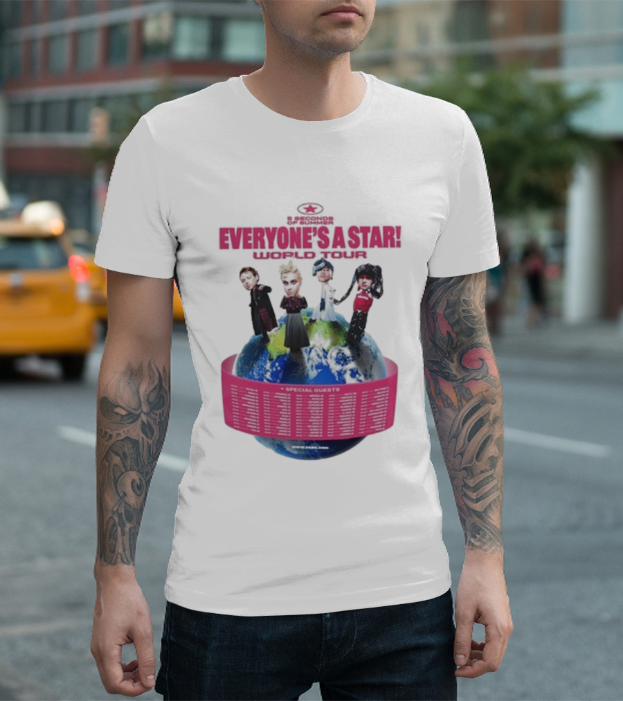 5 Seconds Of Summer Everyone's A Star Tour 2026 With Special Guests T-Shirt
