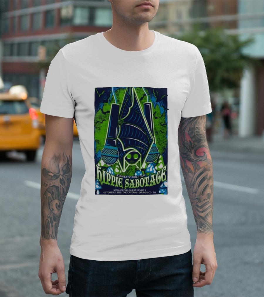 Hippie Sabotage Echoes Of Time Tour With Kembe X October 25 2025 The Caverns Grundy County TN T-Shirt